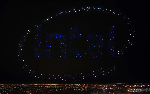 Lady Gaga's Superbowl halftime show was backed by 300 drones from Intel