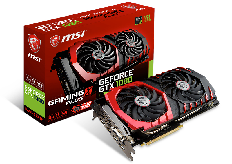 MSI announces new Gaming X+ series with faster memory for the GeForce GTX 1060 and 1080