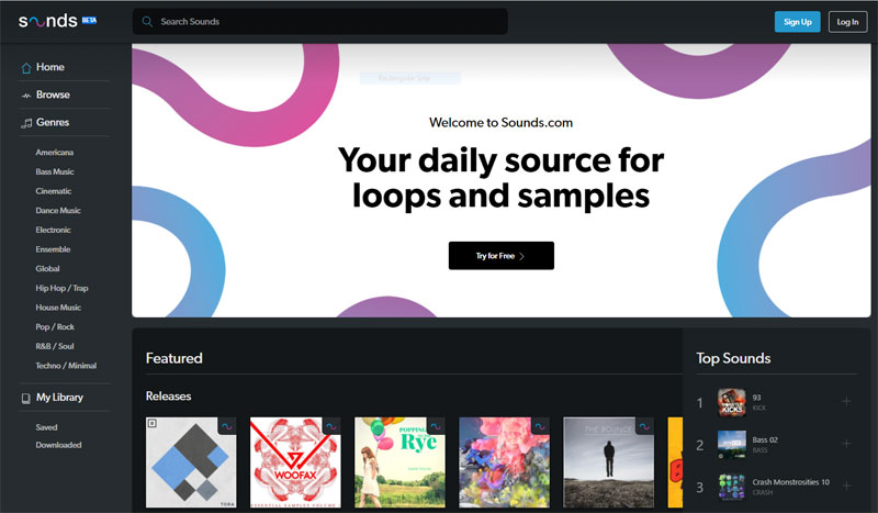 Sounds.com is a music maker's dream