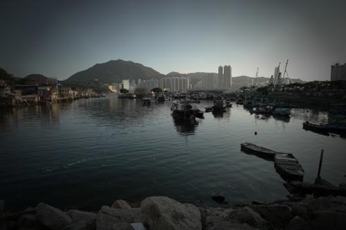 An example of the pinhole camera effect