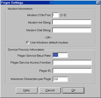 Pager Settings