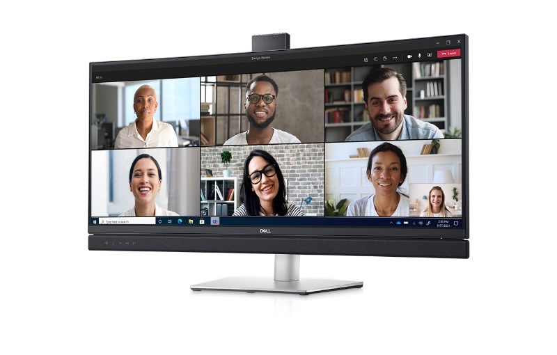 Dell’s new Teams certified monitors featured integrated webcams for